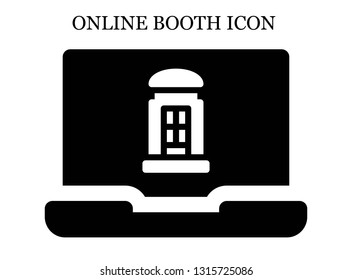 online Telephone booth icon. Editable online Telephone booth icon for web or mobile.