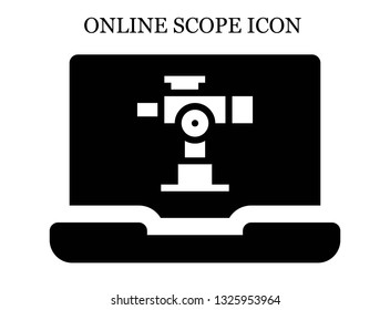 online Telescope icon. Editable online Telescope icon for web or mobile.