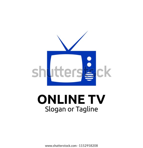 Online Television Logo Design Smart Tv Stock Vector Royalty Free