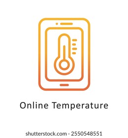 Ícone De Contorno De Círculo Gradiente De Vetor De Temperatura Online. Arquivo Eps 10