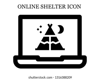 online Tent icon. Editable online Tent icon for web or mobile.