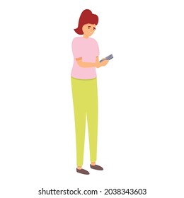 Vector de dibujos animados de iconos de juegos de prueba en línea. Examen Iq. Prueba móvil
