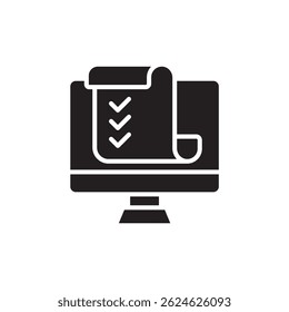 online test icon collection .design style with background