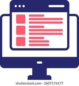 Online Test Icon Fill Vector Illustration