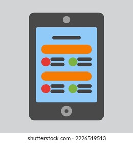 Online-Testsymbol in flachem Stil, Verwendung für Website-Mobile-App-Präsentation