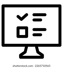 icono de prueba en línea o logotipo símbolo de signo aislado ilustración vectorial - iconos vectoriales de estilo negro de alta calidad
