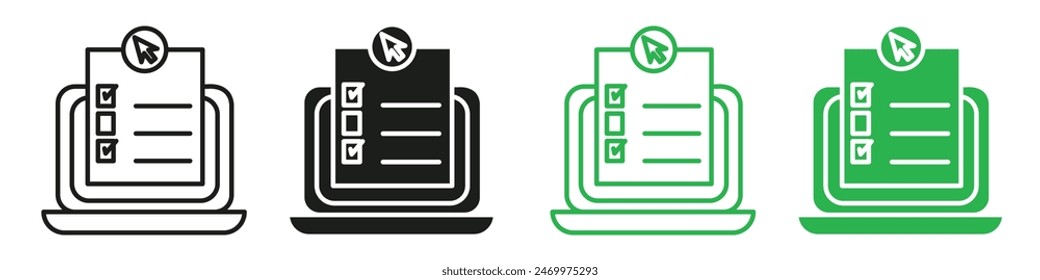 Icono de prueba en línea en estilo relleno