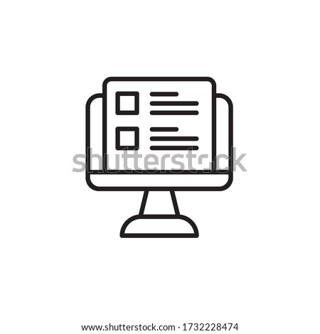 online test icon outline design vector illustration. isolated on white background
