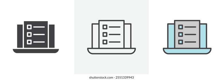 Online test icon pack. Vector illustration. EPS10