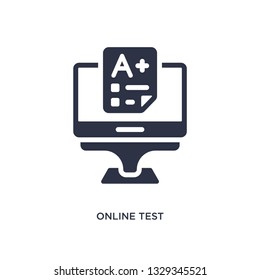 online test icon. Simple element illustration from education concept. online test editable symbol design on white background. Can be use for web and mobile.