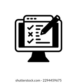 Online Test Symbol in Vektorgrafik. Illustration