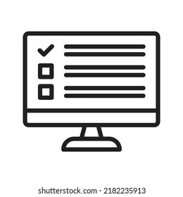 Online Test icon vector image. Can also be used for Physical Fitness. Suitable for mobile apps, web apps and print media.