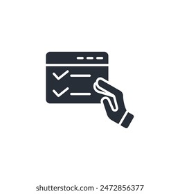 Vector.Icono de prueba en línea.Símbolo de estilo lineal editable.Símbolo de estilo para usar Diseño web,logotipo.Ilustración de símbolo.