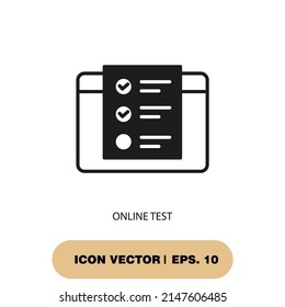 símbolo de símbolo de iconos de prueba en línea elementos vectores para web infográfica