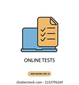 Online Test Icons  Symbol Vector Elements For Infographic Web