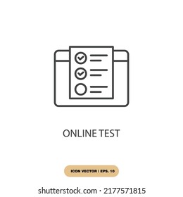 online test icons  symbol vector elements for infographic web