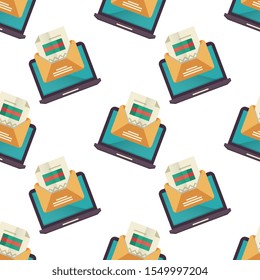 Online test seamless pattern design, Repeat textile design. Fabric print.