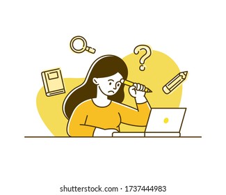 Online Test vector concept illustration