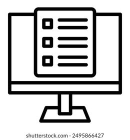 Online-Test-Vektorgrafik-Linien-Symboldesign