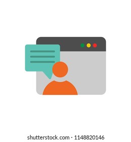 Online Testimonial Logo Icon Design