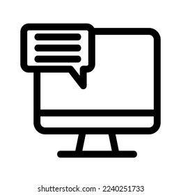 online testimonials icon or logo isolated sign symbol vector illustration - high quality black style vector icons
