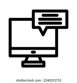 online testimonials icon or logo isolated sign symbol vector illustration - high quality black style vector icons
