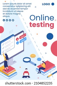 Online Testing Course Flyer Template Flat Stock Vector (Royalty Free ...