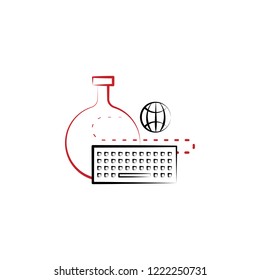 online tests 2 colored line icon. Simple colored element illustration. online tests outline symbol design from edecutaion set