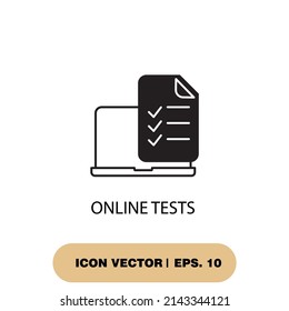 Online Tests Icons  Symbol Vector Elements For Infographic Web