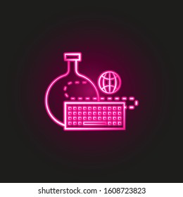 online tests neon style icon. Simple thin line, outline vector of education icons for ui and ux, website or mobile application