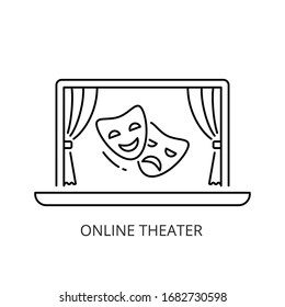 Online Theater Icon Line Style