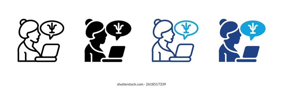 Online Therapy Icon Element For Design