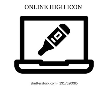 online Thermometer icon. Editable online Thermometer icon for web or mobile.