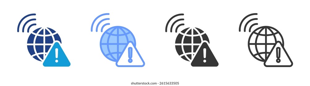 Online Threat icon set multiple style collection