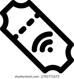 Boleto en línea, boleto electrónico, icono de esquema de boleto Electrónica