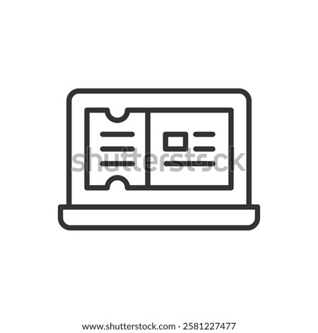 Online Ticket Icon - Laptop Icon