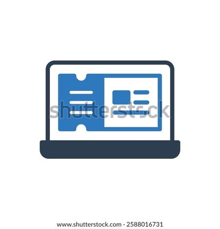 Online Ticket Icon - Laptop Icon