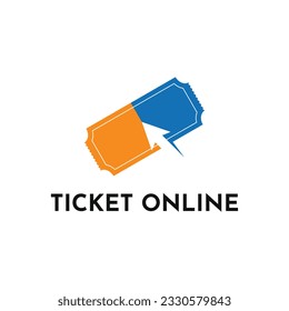 Diseño creativo del logotipo de entradas en línea