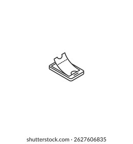 Online ticket logo icon flat vector design