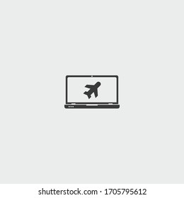 online ticket sales icon. online ticket sales icon vector on gray background