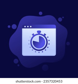 online timer, countdown icon, vector design