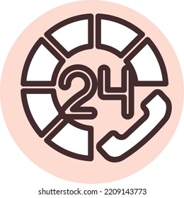 Online-Timer, Illustration, Vektorgrafik auf weißem Hintergrund.