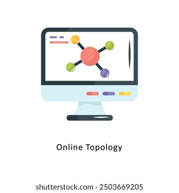 Online Topology Vector Flat Icon Design illustration Symbol on White background EPS 10 File