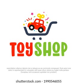 Online Toy shop logo design.  Kids toy car logo design. Toy shop Creative logo design