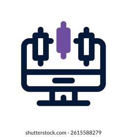 online trading dual tone icon. Sleek and modern vector icon for websites, mobile apps, marketing materials, and corporate design. Fully scalable and ready to use.