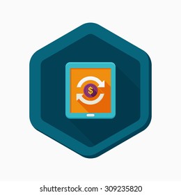 Online Trading icon, vector illustration. Flat design style with long shadow,eps10