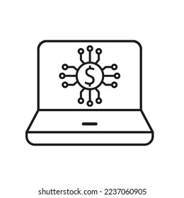 Online trading icon vector. investments illustration sign. Financial analysis symbol or logo.