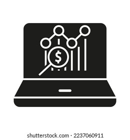 Online trading icon vector. investments illustration sign. Financial analysis symbol or logo.