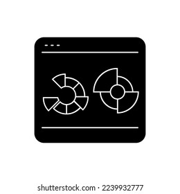 Vector de icono de comercio en línea. Estadísticas. Signo de ilustración de análisis. Programar símbolo o logotipo. 