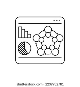 Online trading icon vector. Statistics. Analysis illustration sign. Schedule symbol or logo. 
